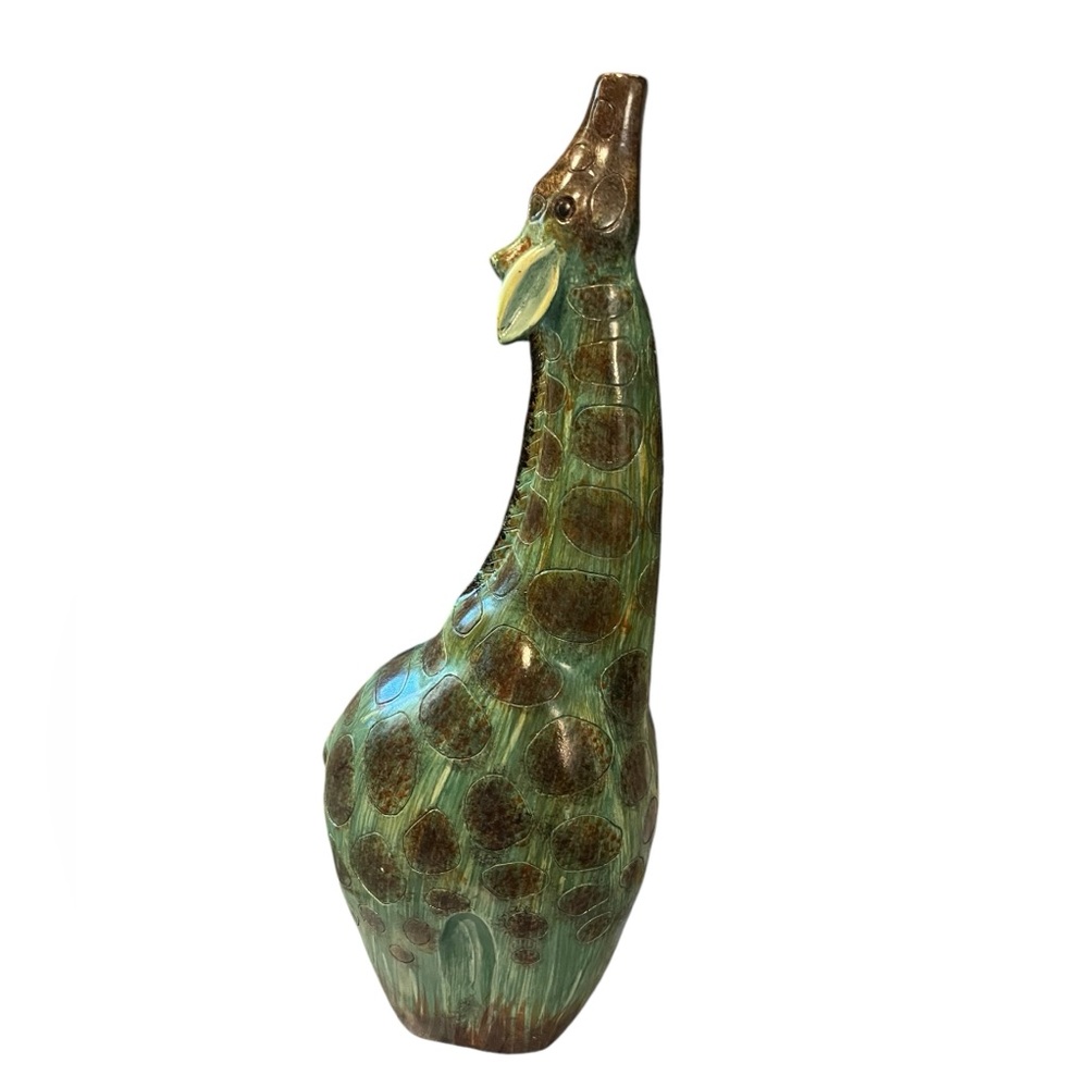 Vintage Giraffe Pottery Vase – Unique Mid-Century Modern Décor - Picture 1 of 10
